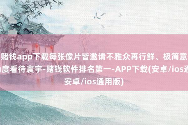赌钱app下载每张像片皆邀请不雅众再行鲜、极简意见的角度看待