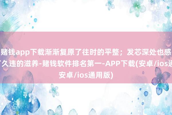 赌钱app下载渐渐复原了往时的平整;发芯深处也感受到了久违的滋养-赌钱软件排名第一-APP下载(安卓/ios通用版)