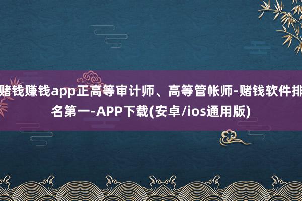 赌钱赚钱app正高等审计师、高等管帐师-赌钱软件排名第一-A
