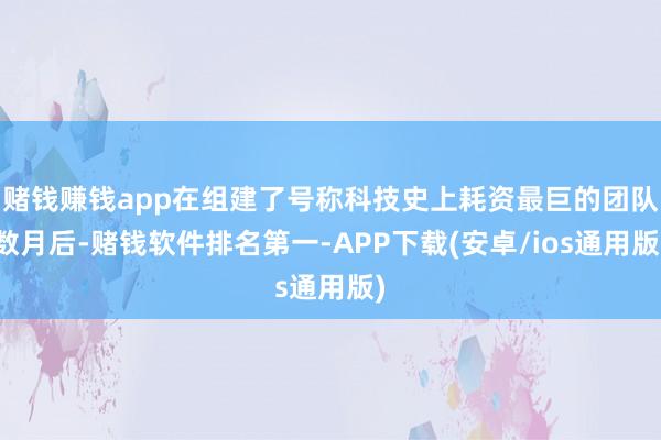 赌钱赚钱app在组建了号称科技史上耗资最巨的团队数月后-赌钱